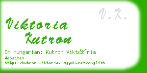 viktoria kutron business card